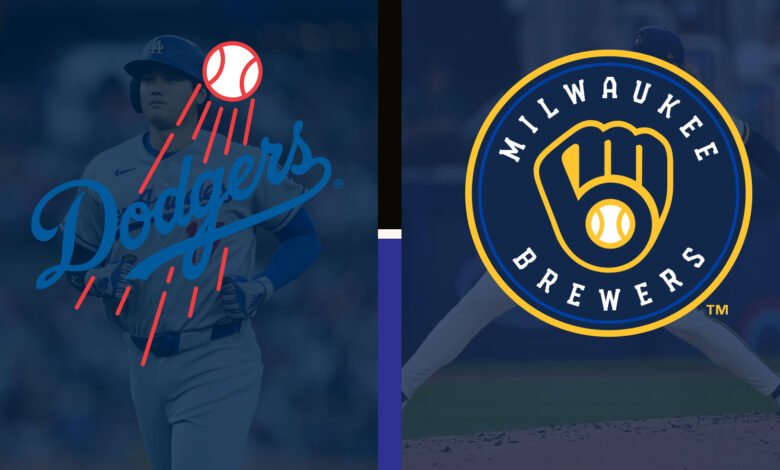 dodgers vs milwaukee brewers match player stats