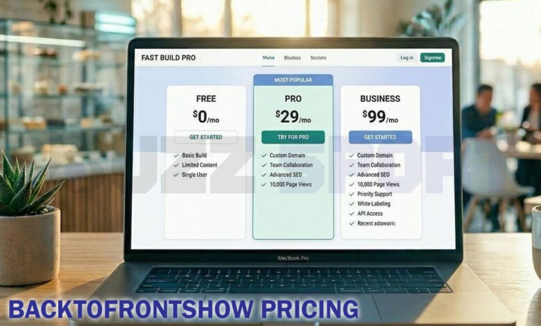 BackToFrontShow Pricing
