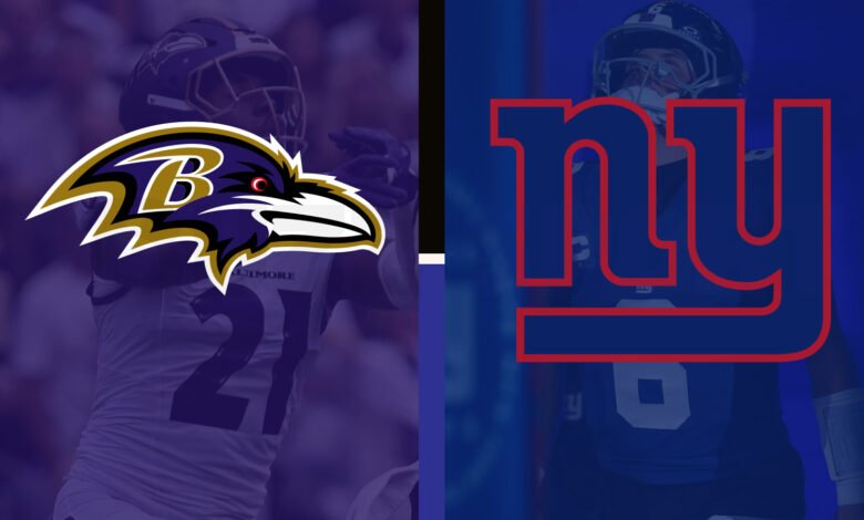 baltimore ravens vs new york giants match player stats