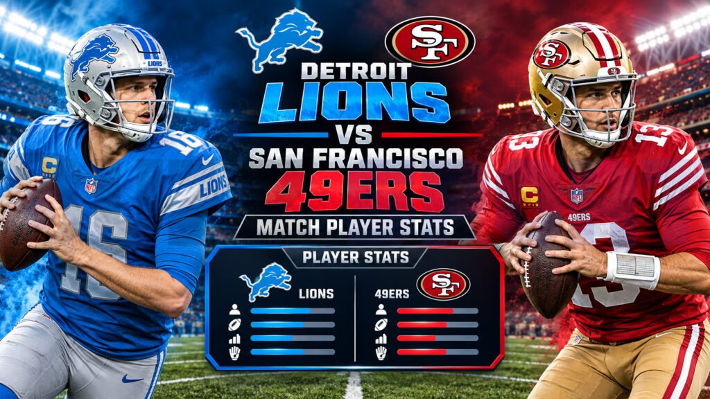 detroit lions vs 49ers match player stats